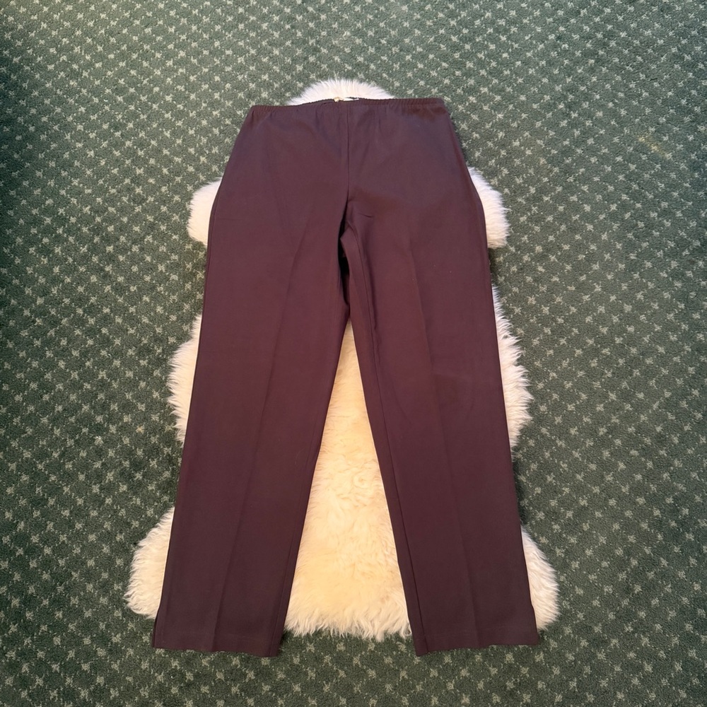 Eileen Fisher Brown Zip Side Brown Trouser Pants